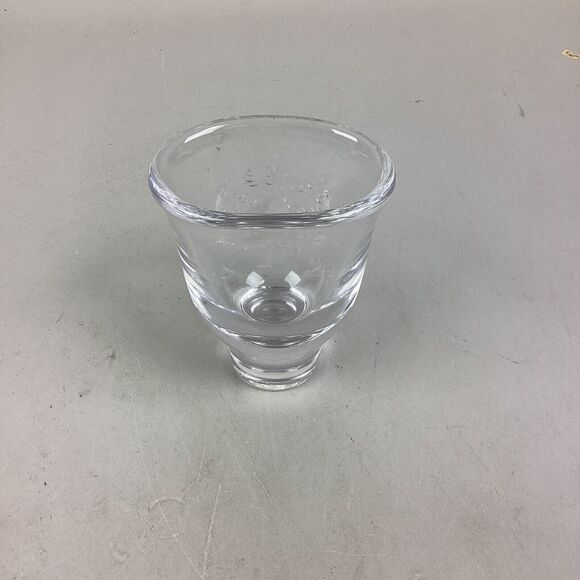 Kosta Art Glass Small Vase Etched Floral With Bird - 46914 - Signed - Picture 3 of 7